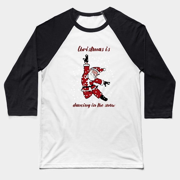 Dancing in the snow Baseball T-Shirt by DaJellah